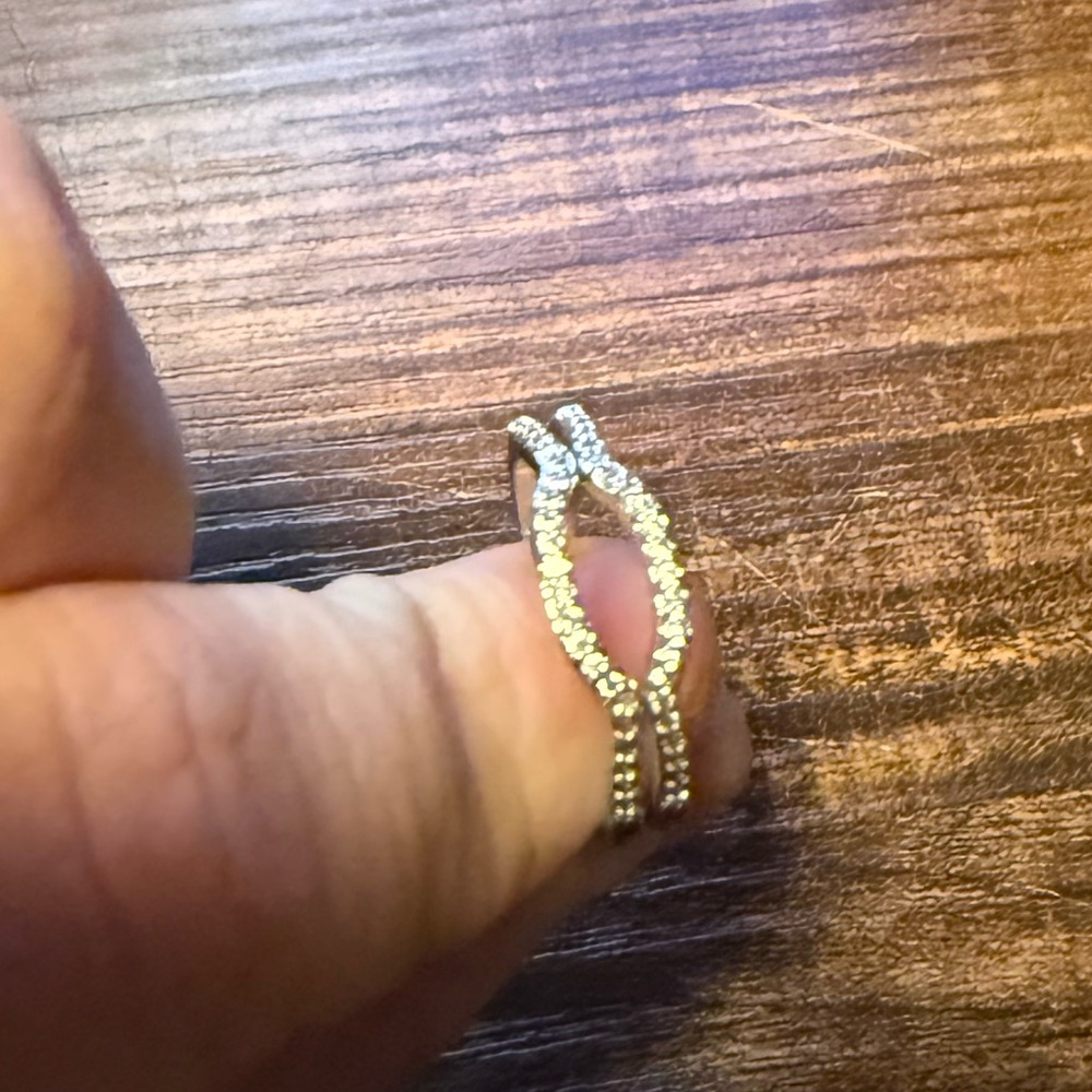 Elegant Silver and White Sapphire Stacking rings